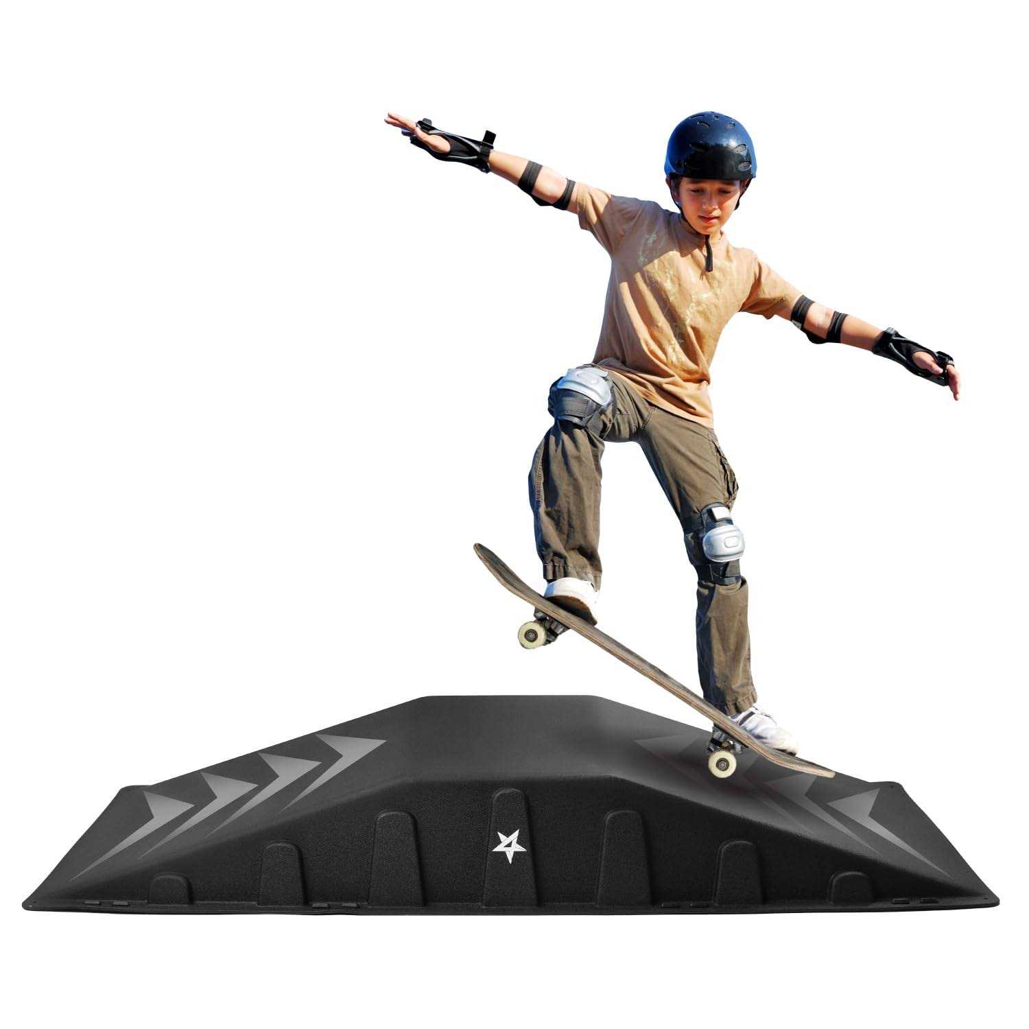 Yes4All Single-Piece Skateboard Ramp Bike Ramp Skate Ramp - Sports Supplies Online Store