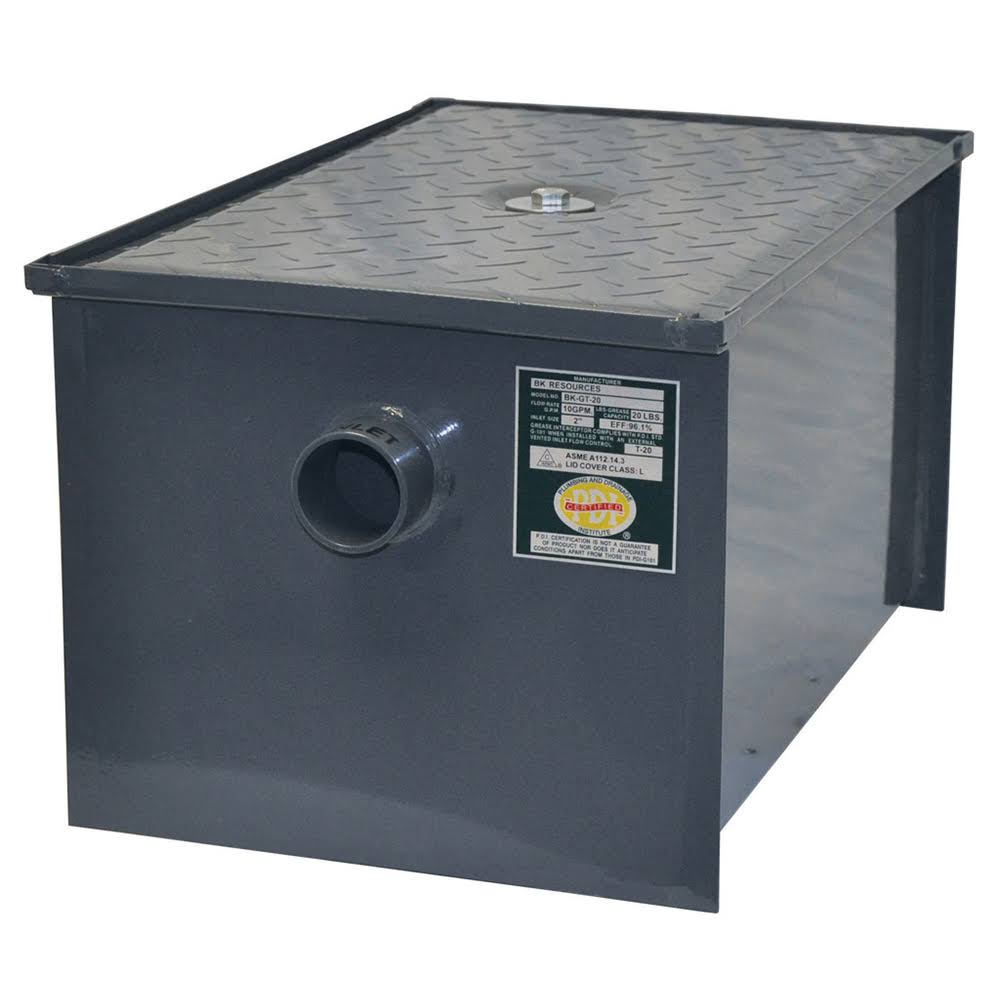 BK Resources Carbon Steel Grease Traps 30 lbs. BK-GT-30