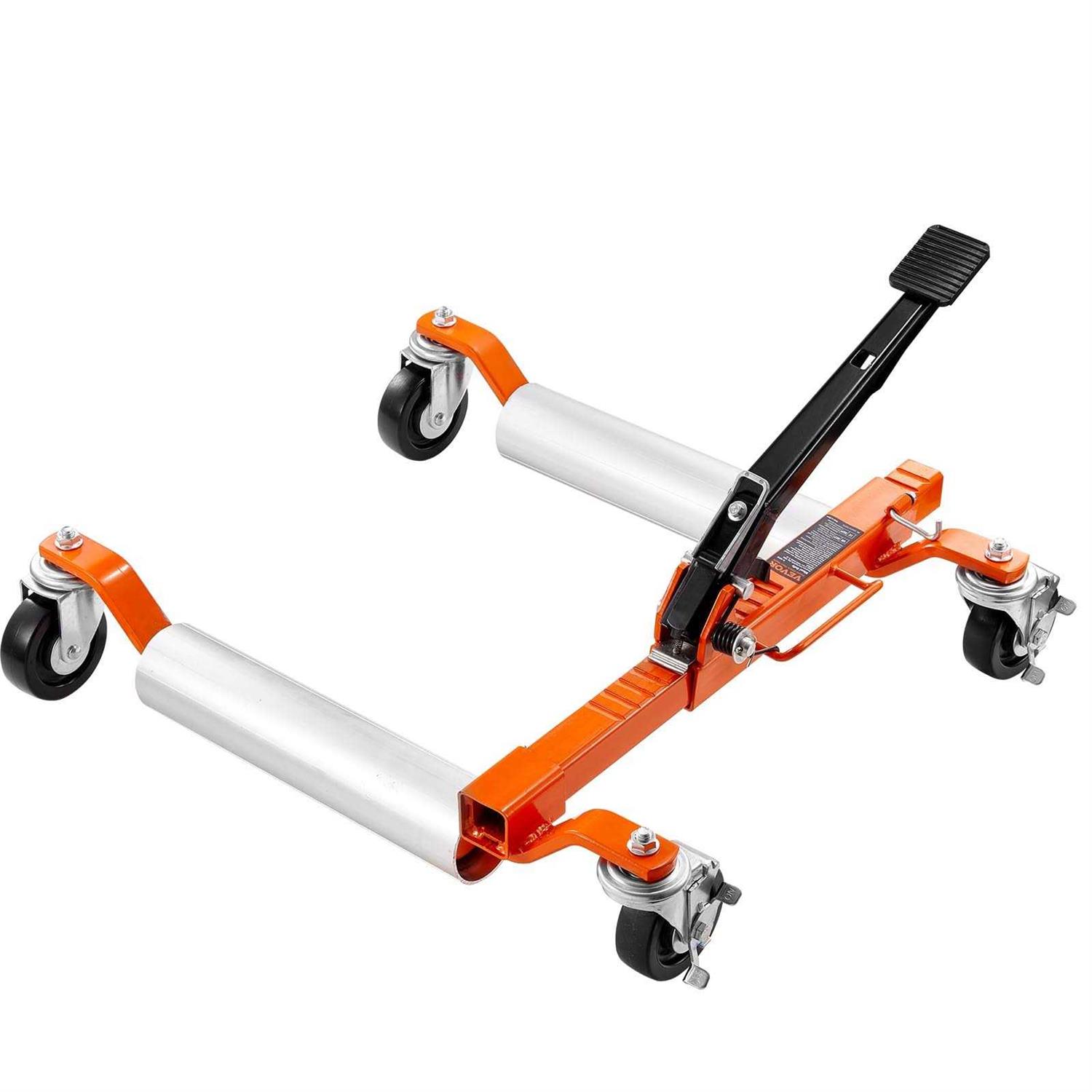 VEVOR Wheel Dolly 1 Piece Wheel Dolly Car Skate Heavy Duty Vehicle Positioning with Ratcheting Foot Pedal - Shop Hardware Tools Online Store