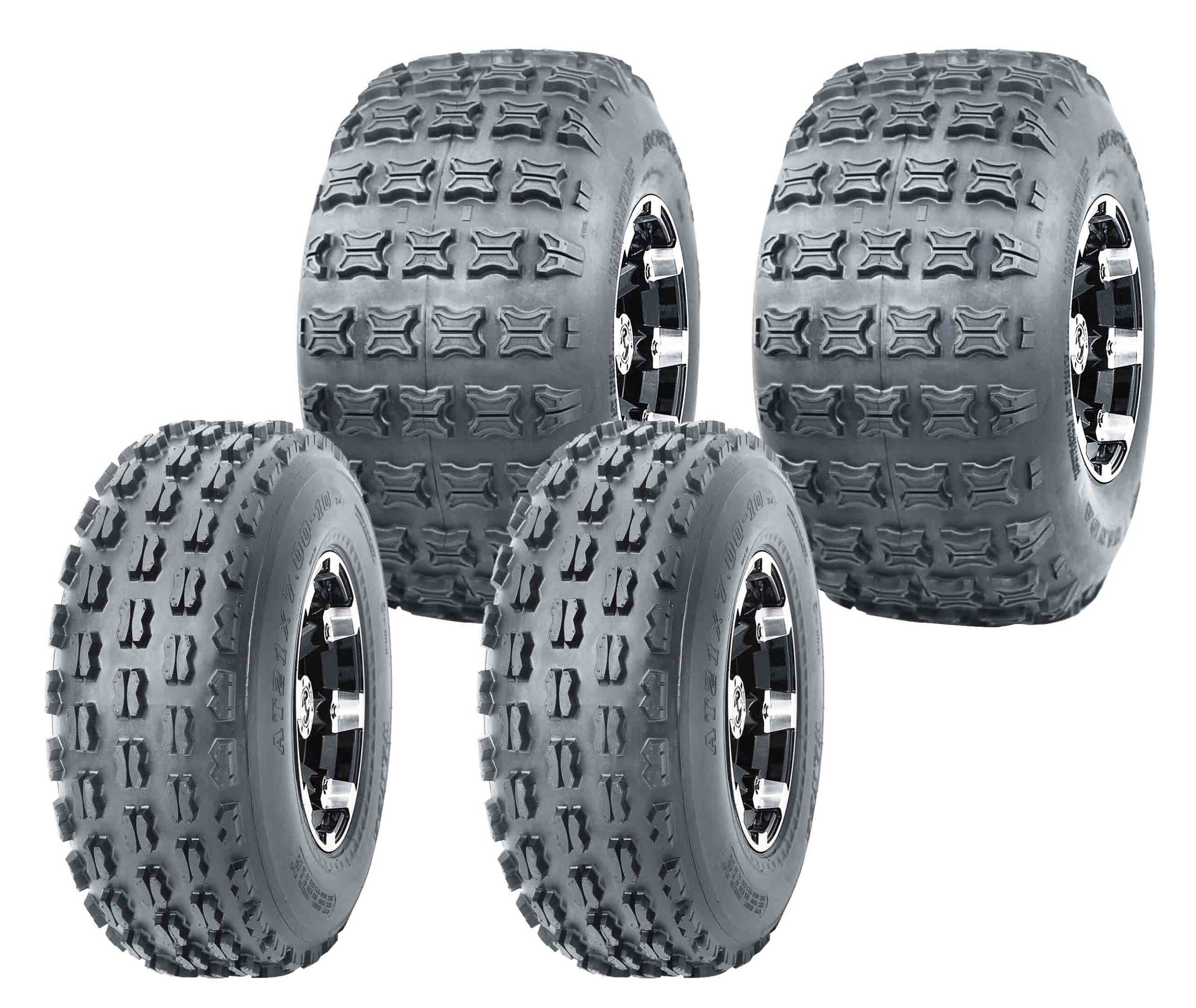 Set 4 Wanda ATV Tires 19x7x8 Front u0026 18x9.5x8 Rear 4PR