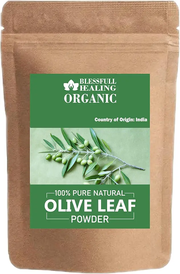 Organic Olive Leaf Powder 100% Pure Natural 200 Gram / 7.05 oz - Kansas Nuitrition - HNZSDS