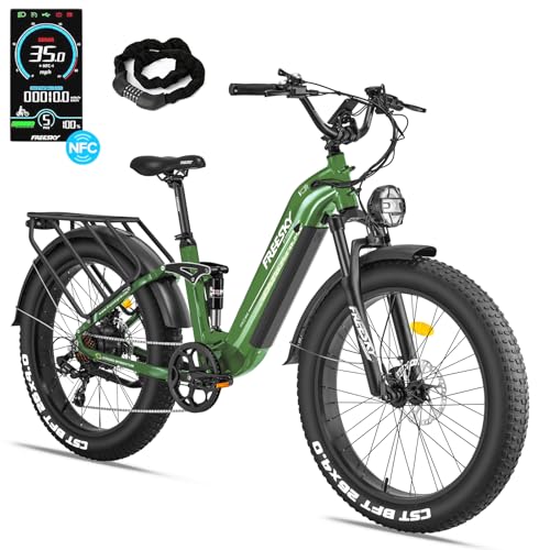 FREESKY Electric Bike for Adults 1600W Power Motor 48V 20 AH Ebike, Step-Thru Ebike up to 35MPH & 90Miles Max Range