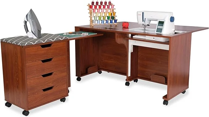 Arrow Laverne & Shirley Sewing Cabinet - Teak - Curated Treasures Market