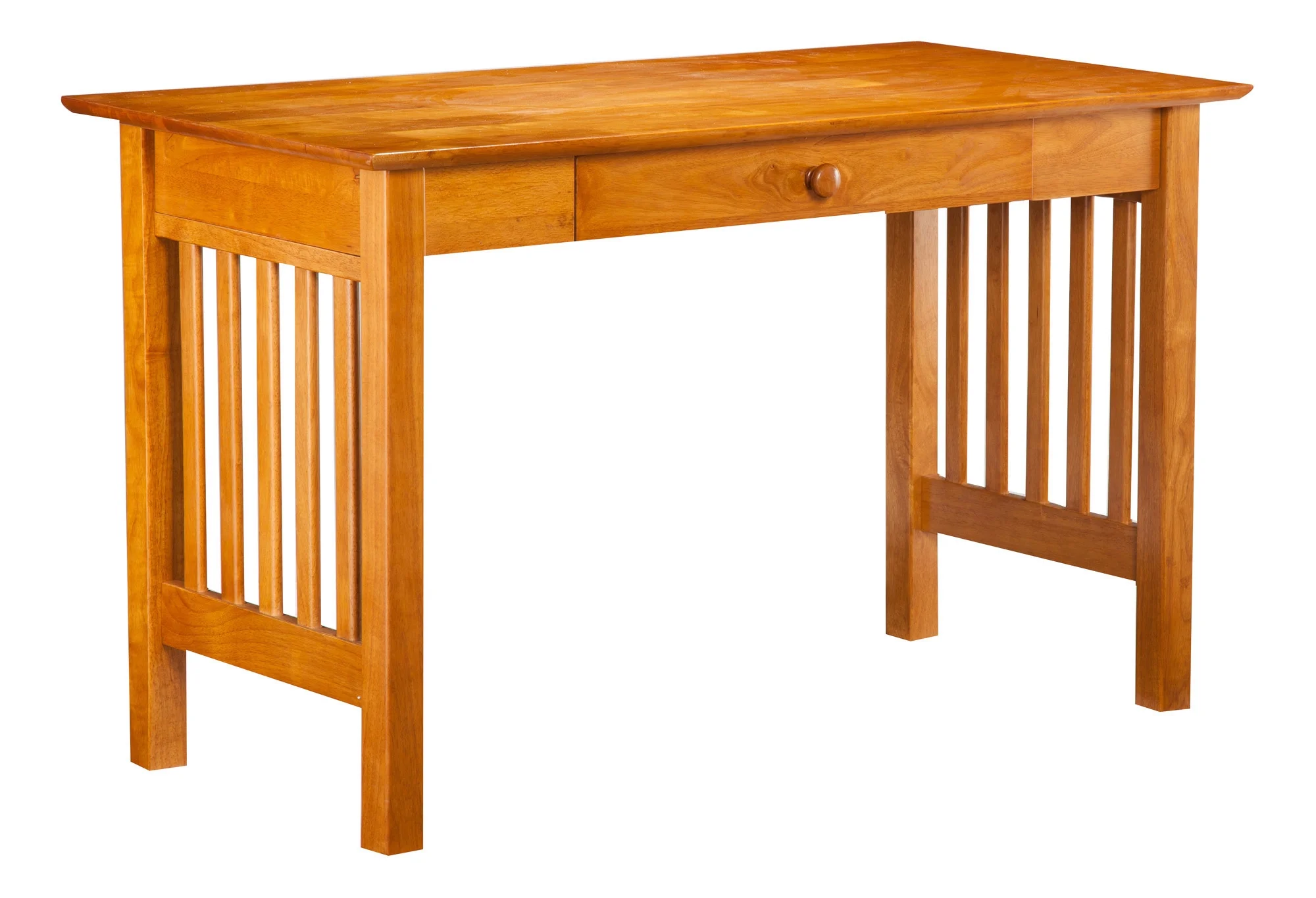 Mission Desk with Drawer in Walnut or Caramel