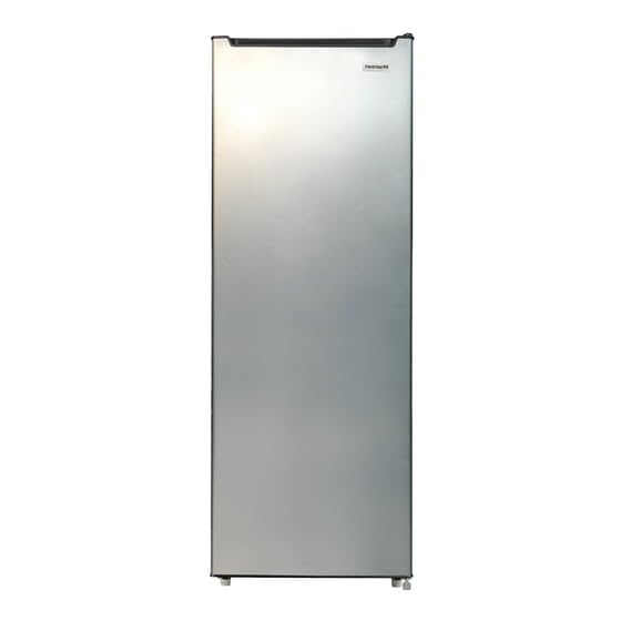 6.5 Cu. Ft. Upright Freezer with Adjustable Temperature, Space-Saving Design, and 6 Shelves &ndash; Platinum Silver - Stainless Steel Look