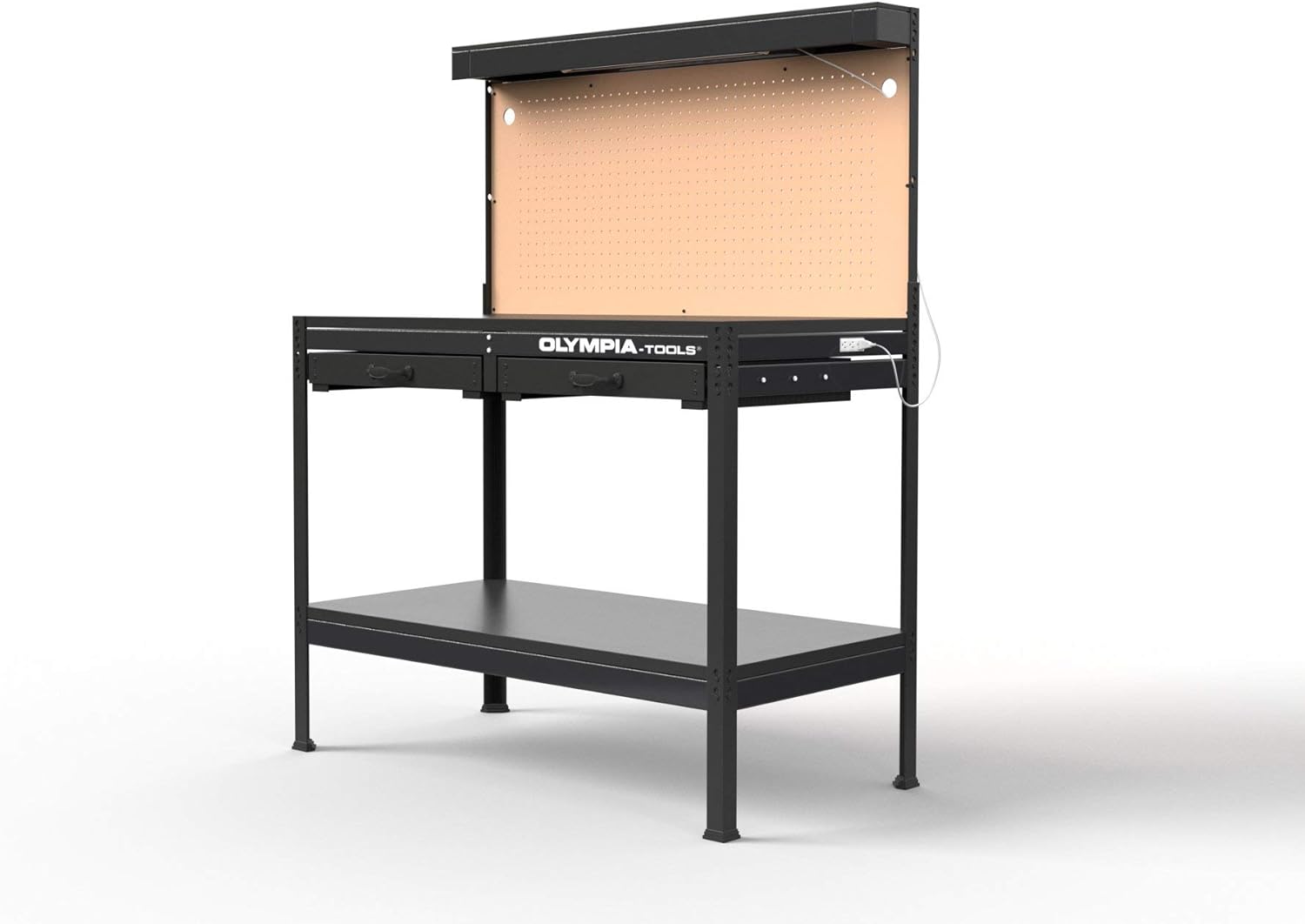 Olympia Tools Multipurpose Workbench with Light, 87-883-917 , Black