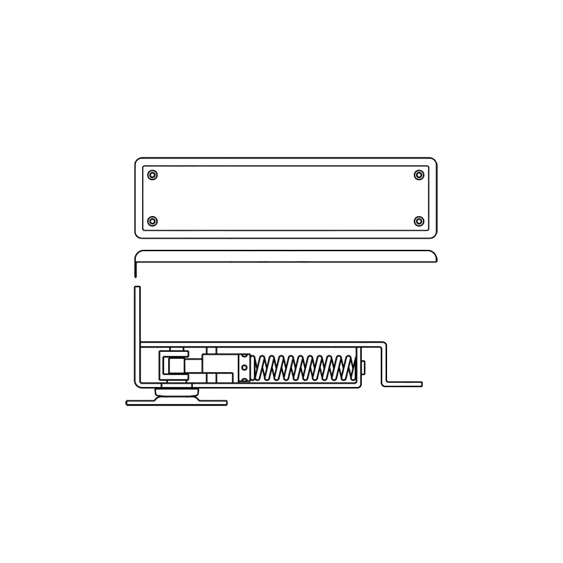 Bommer 7812 7800 Series 3-15/16x22 x 9-1/8x22 Double Action Medium Duty Floor Mount Satin Bronze 7812643 - Megean