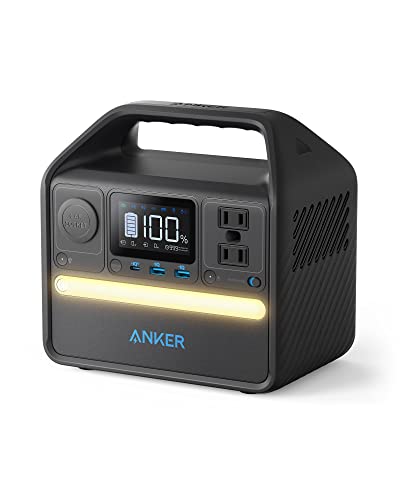Anker 521 Portable Power Station Upgraded with LiFePO4 Battery, 256Wh 6-Port PowerHouse, 300W (Peak 600W) Solar Generator (Solar Panel Optional)