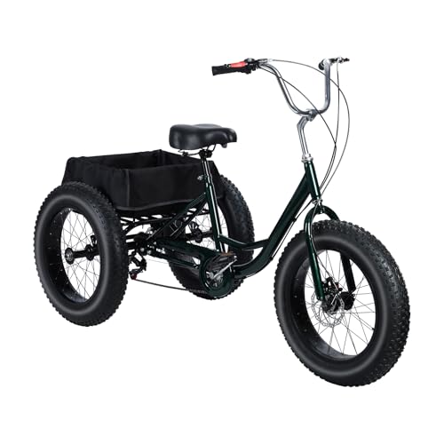 2024 New Tricycle for Adults, 20" x 4.0 Fat Snow Tires Trike, Drift Trike for Adult, 7 Speed Tricycle with Double Disc Brake