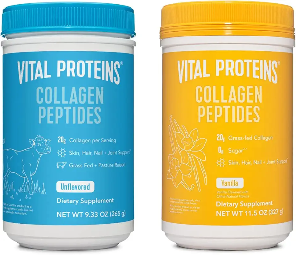 Vital Proteins Collagen Peptides Powder Unflavored 9.33 OZ+11.5 oz Vanilla - Kansas Nuitrition - HNZSDS