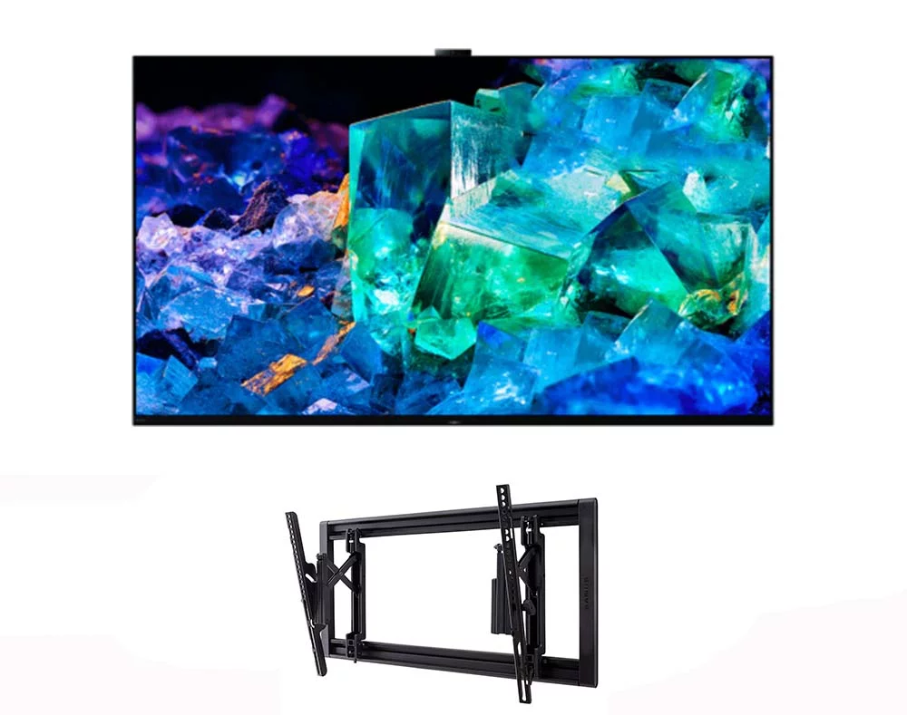 Sony XR65A95K 65" 4K BRAVIA XR HDR IMAX Enhanced Smart OLED TV with a Sanus VLT7-B2 42"- 90" Large Advanced Tilt 4D TV Wall Mount (2022)