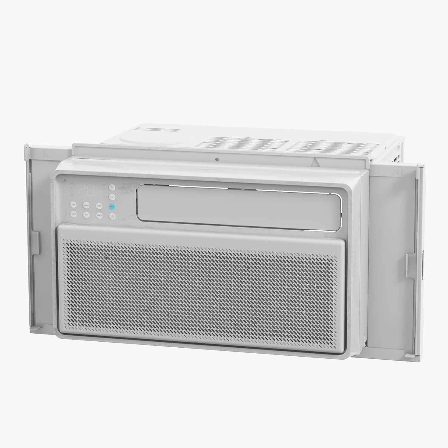 8000 BTU U-Shaped Inverter Window Air Conditioner - Ultra Quiet 42dB, Covers Up to 350 sq ft, Energy Efficient, Remote Control, White