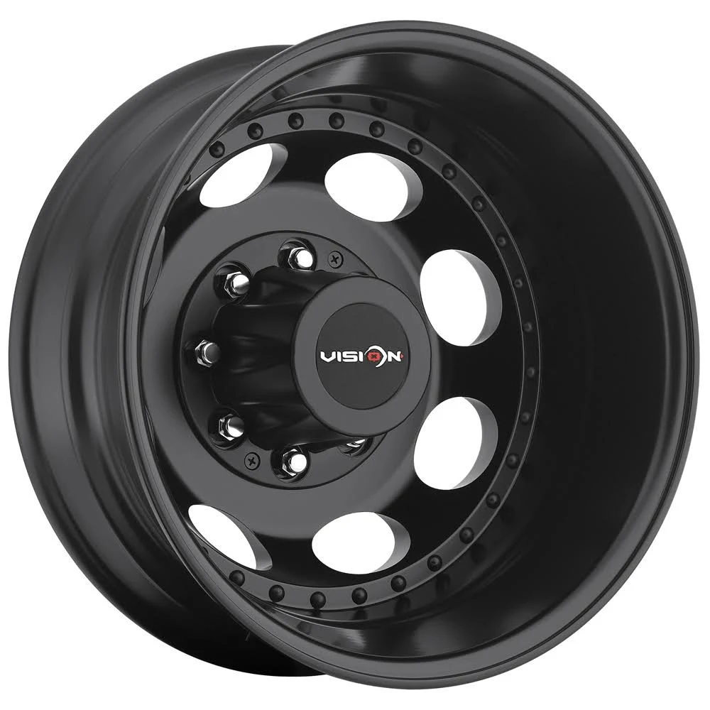 Vision 181 Hauler Dually Rear 16x6 8x6.5x22 Matte Black Wheel Rim