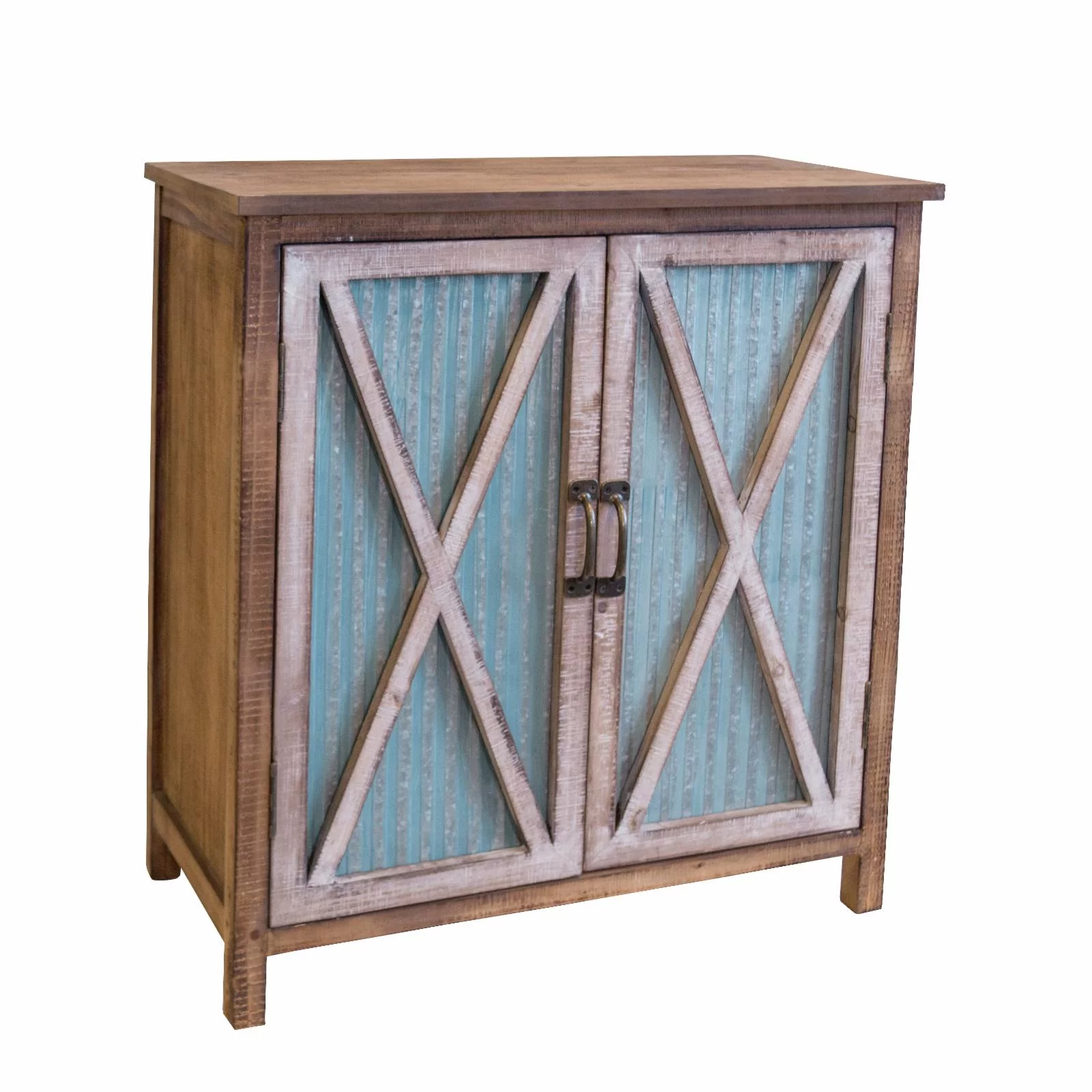 OS Home and Office 475138 Rustic Metal Multi Colored Cabinet