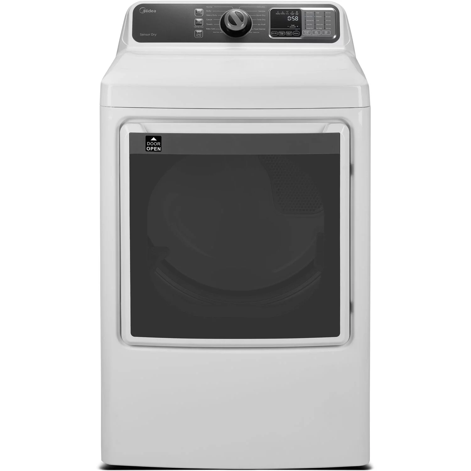 Midea 7.5-Cu. Ft. Front Load Electric Dryer, White