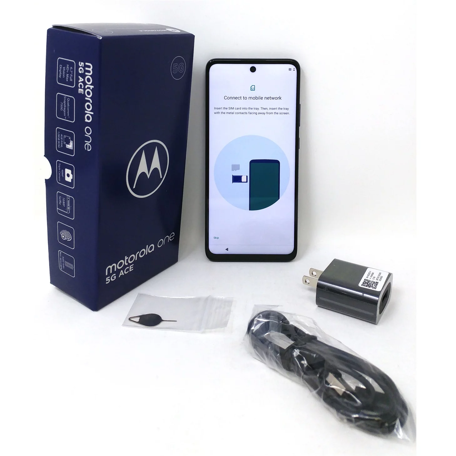 OB Motorola Moto One 5G Ace 64GB GSM Unlocked XT2113-5 Cell Phone Volcanic Gray - Radiant Selections