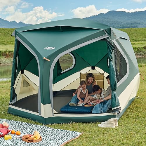 4/6/8 Person Instant Cabin Tent, Easy 60 Second Setup Family Tents for Camping, Pop up Camping Tent, Large Waterproof Tents for Outdoor Camping