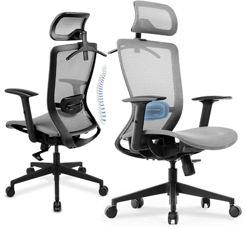 COMHOMA Office Chair Ergonomic Big and Tall Gaming Chair 350 LBS with 3D Adaptive Lumbar Support & Headrest