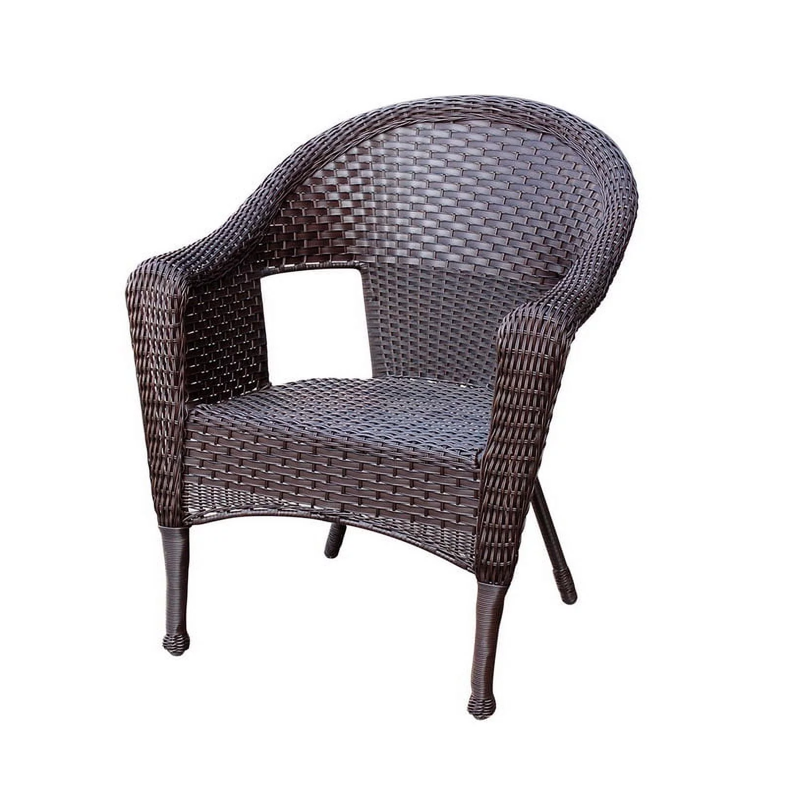 Jeco W00402-C Espresso Resin Wicker Clark Single Chair