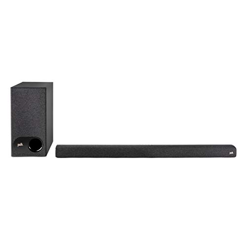 Polk Audio Signa S2 Sound Bar & Wireless Subwoofer – Exclusive VoiceAdjust Technology, Ultra-Slim Design, Works with 4K & HD TVs, HDMI & Optical