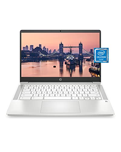 HP 15.6 HD Premium Chromebook, Intel Celeron N Processor 3.7GHz Turbo Speed, 8GB Ram, 64GB SSD, Ultra-Fast WiFi Up to 1700 Mbps, Chrome OS