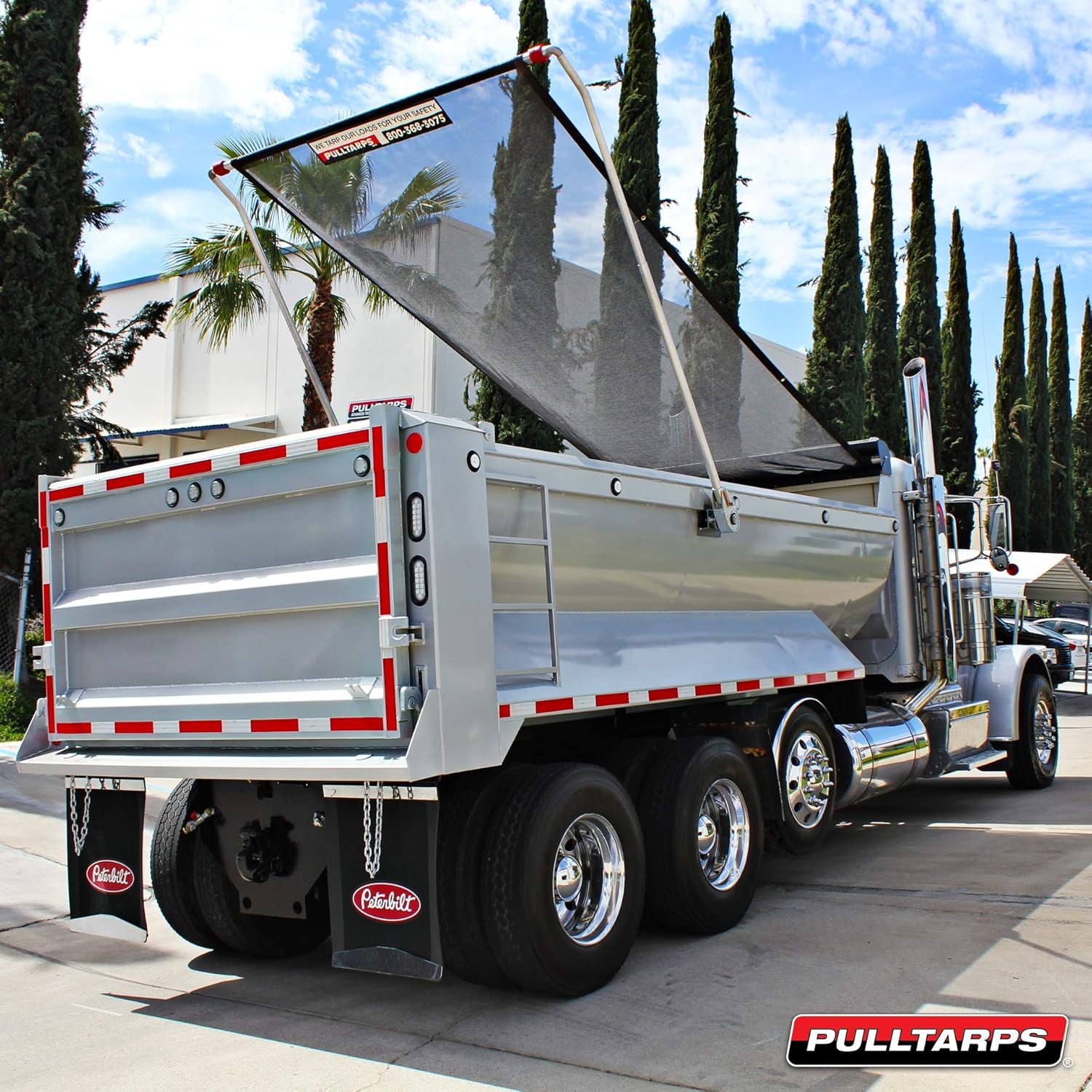 Pulltarps Universal HD Mesh Tarp for Dump Trucks, Trailers, and Landscaping (22' x 88)