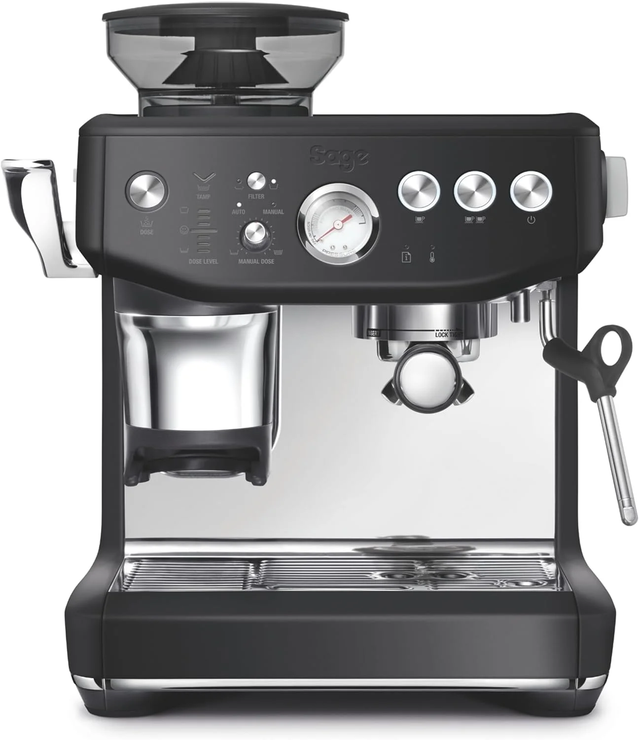 Breville Barista Express Impress Espresso Machine, 2 Liters - Black Truffle
