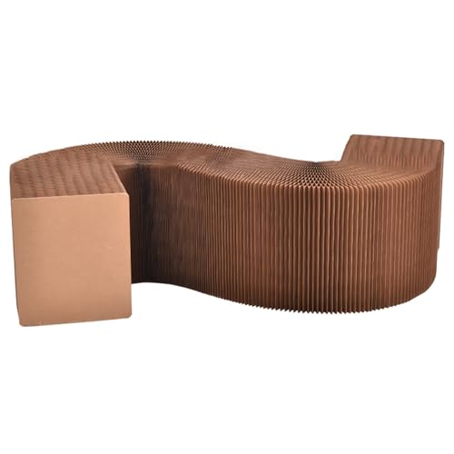 Paper Folding Telescopic Sofa, Light Paper Chair Organ Stool, Suitable for Living Room, Reception Room and Shopping Mall, Can Meet Your Various Needs