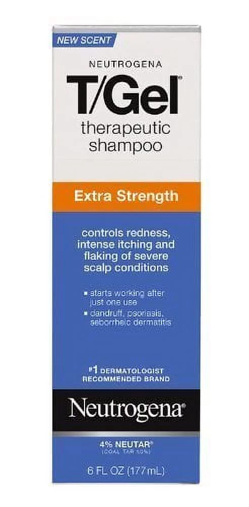 Neutrogena T Gel Shampoo Extra Strength For Dandruff Seborrheic Dermatitis 6oz 177ml (Pack of 1) - Curated Treasures Market
