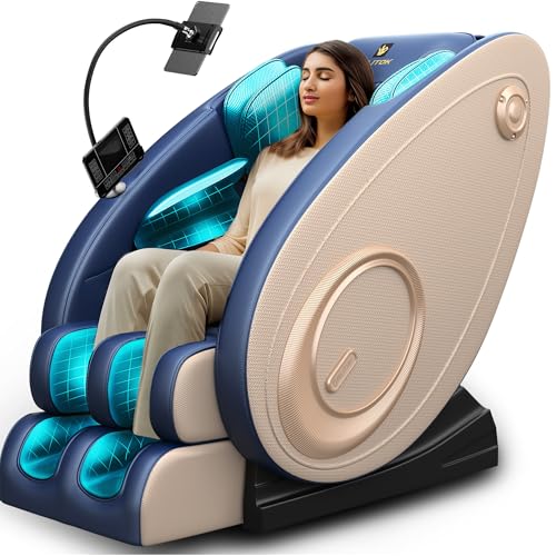 Full Body Massage Chair Recliner with Zero Gravity, Heating, Bluetooth Speaker, Air Compression, Black