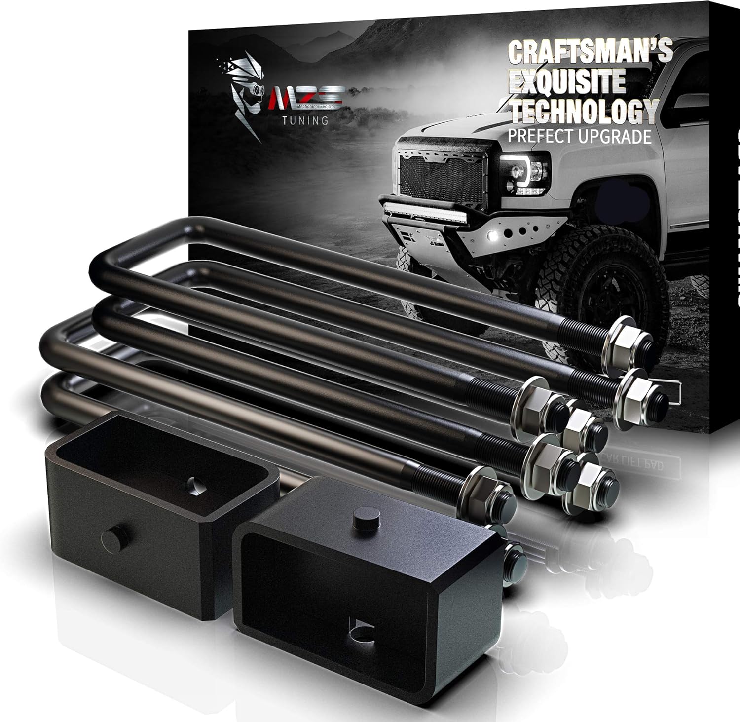 MZS Leveling Kit 2 inch Rear Suspension Lifts Compatible with 2007-2019 Silverado 1500/Sierra 1500 2WD 4WD (2019 ONLY fit old body) Pack of 2