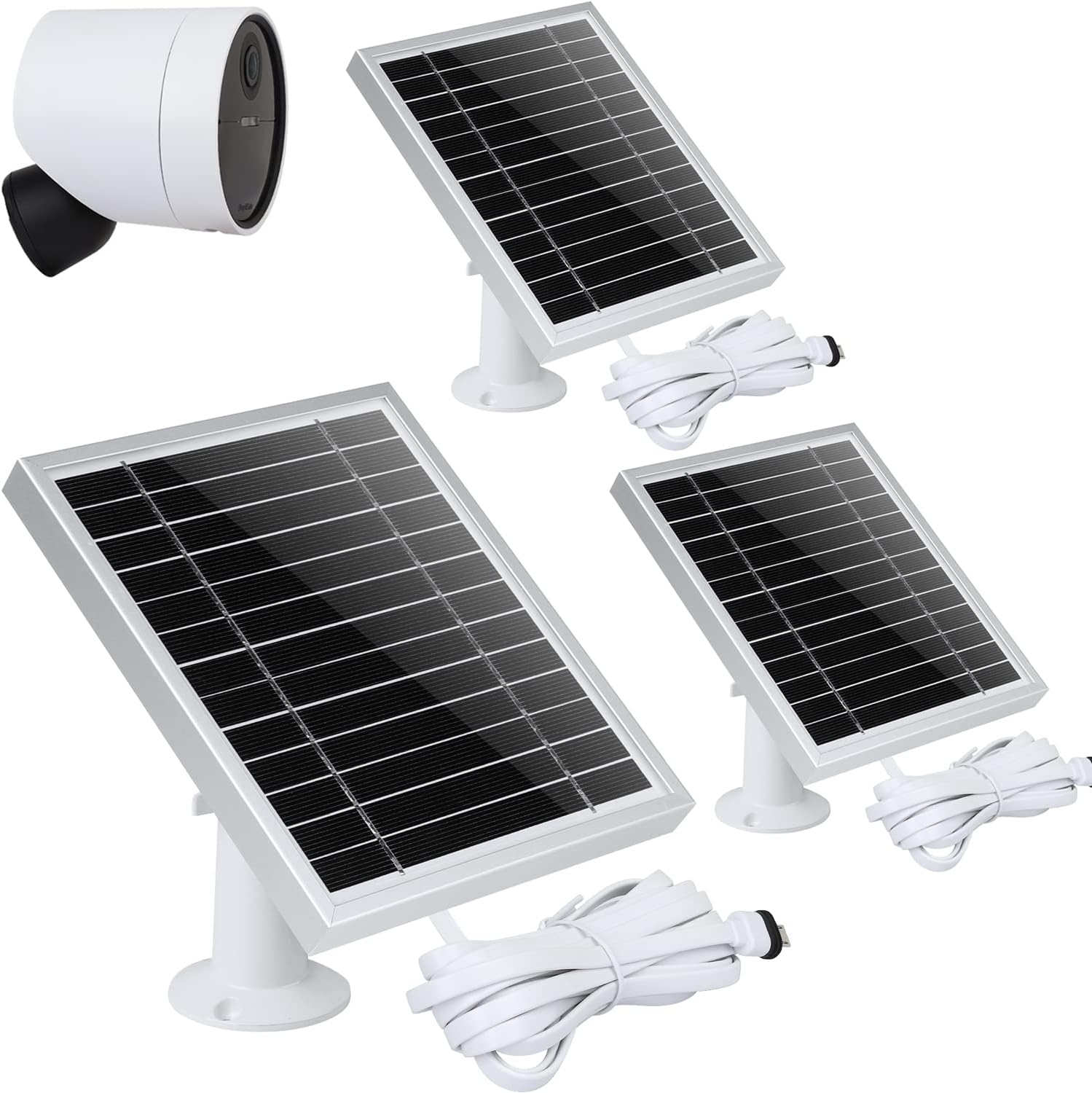 UYODM Solar Panel Compatible with SimpliSafe Wireless Outdoor Security Camera,Power Your SimpliSafe Outdoor Camera continuously - Silver - 3PACK