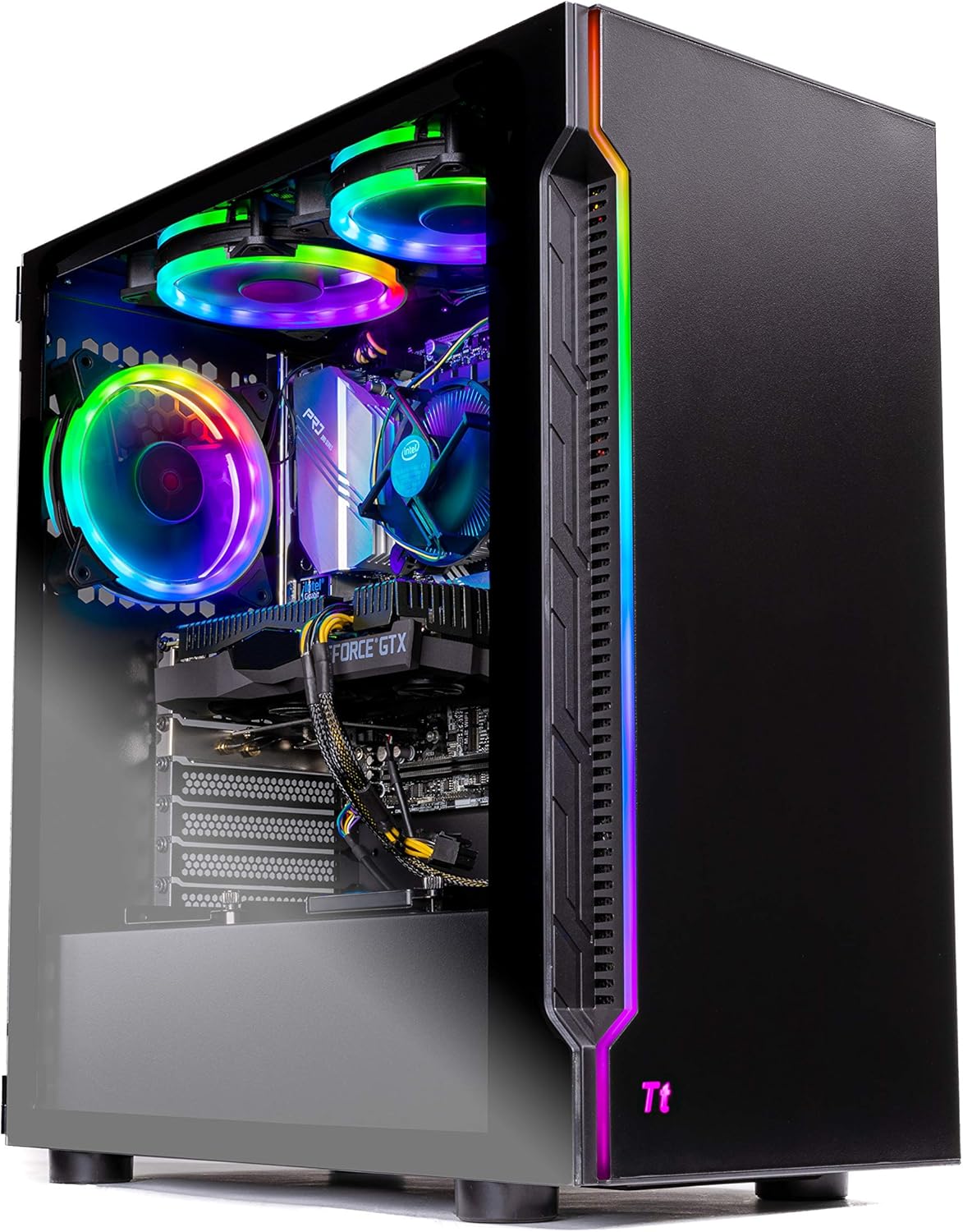 SkyTech Shadow Gaming Computer PC Desktop – Intel Core i5 9400F 2,9GHz, GTX 1650 4G, 500GB SSD, 8GB DDR4 3000MHz, RGB Fans, Windows 10 Home 64-bit