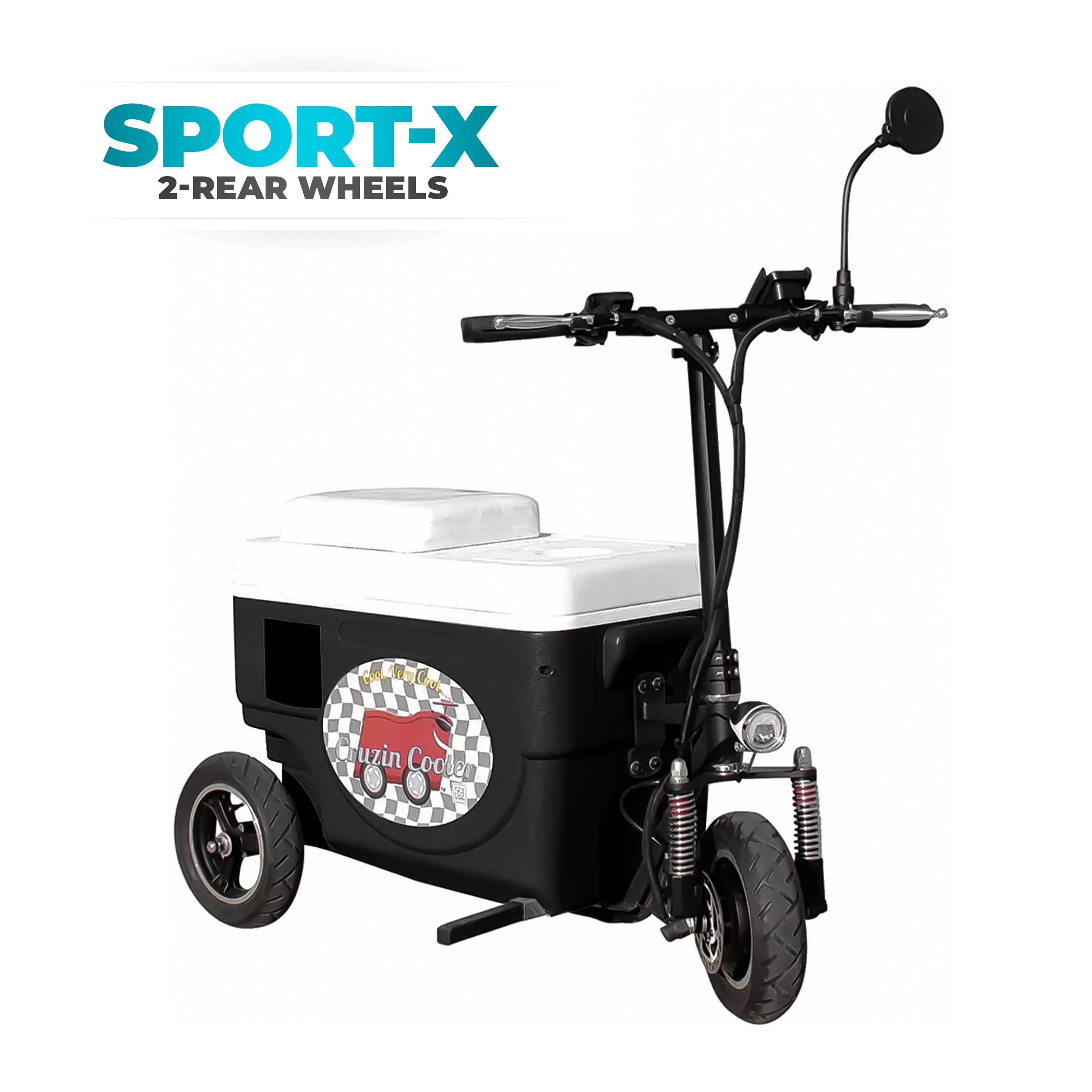 Cruzin Cooler CZ-HB SPORT-X Motorized Ice Chest Scooter, 13 MPH Top Speed - Radiant Selections