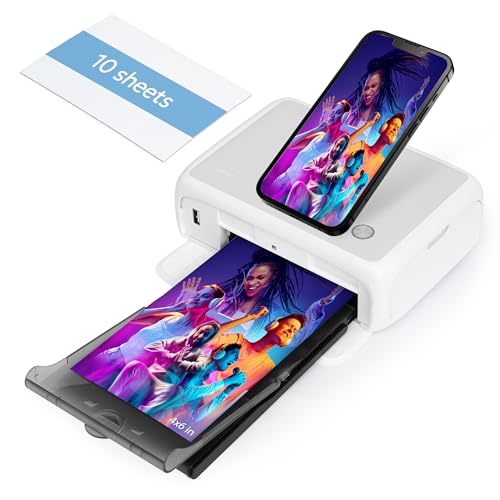 HPRT 4x6'' Portable Photo Printer – Instant Full-Color Photo Printer for Phone/Laptop/MacBook