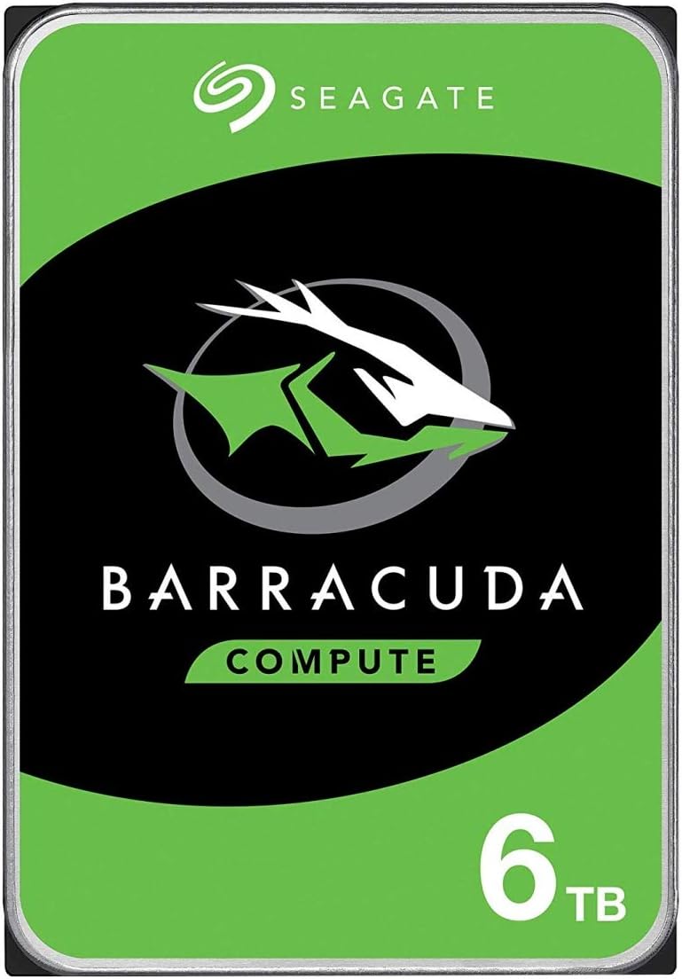 Seagate Barracuda 6TB Internal Hard Drive HDD – 3.5 Inch SATA 6 Gb/s 5400 RPM 256MB Cache for Computer Desktop PC (ST6000DM003)