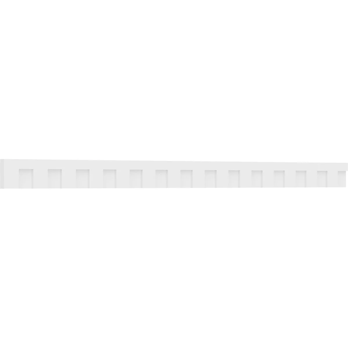 5"H x 1"P x 93 3/8"L Fayetteville Architectural Grade PVC Dentil Trim w/Backplate - Curated Treasures Market