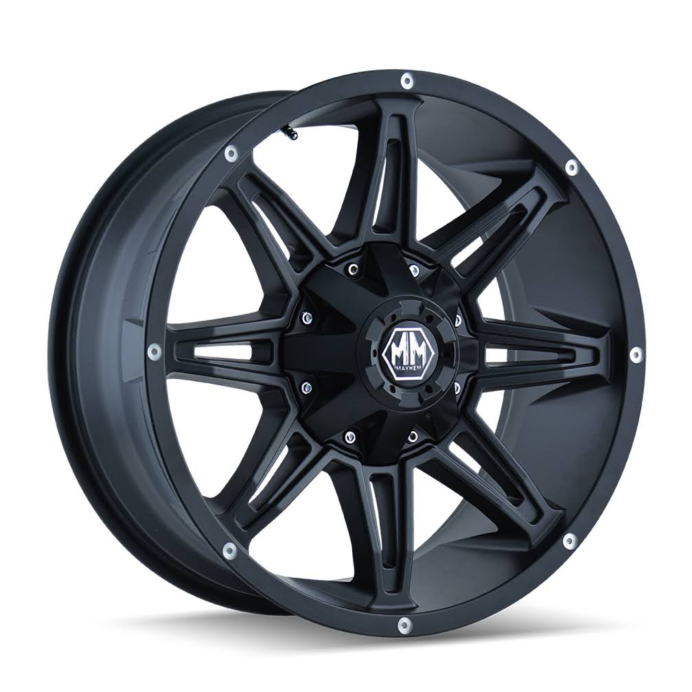 Mayhem 8090 Rampage Matte Black 22x9.5 8x6.5 / 8x170 -6mm (8090-22976MB)