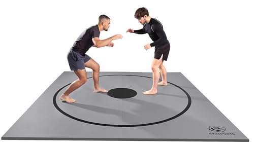 10x10ft Martial Arts Mat, Roll-Up Training Mat with Sealed Edges, XPE Foam & Carry Bag – for Jiu Jitsu, Wrestling, MMA, Tumbling, Judo, Karate