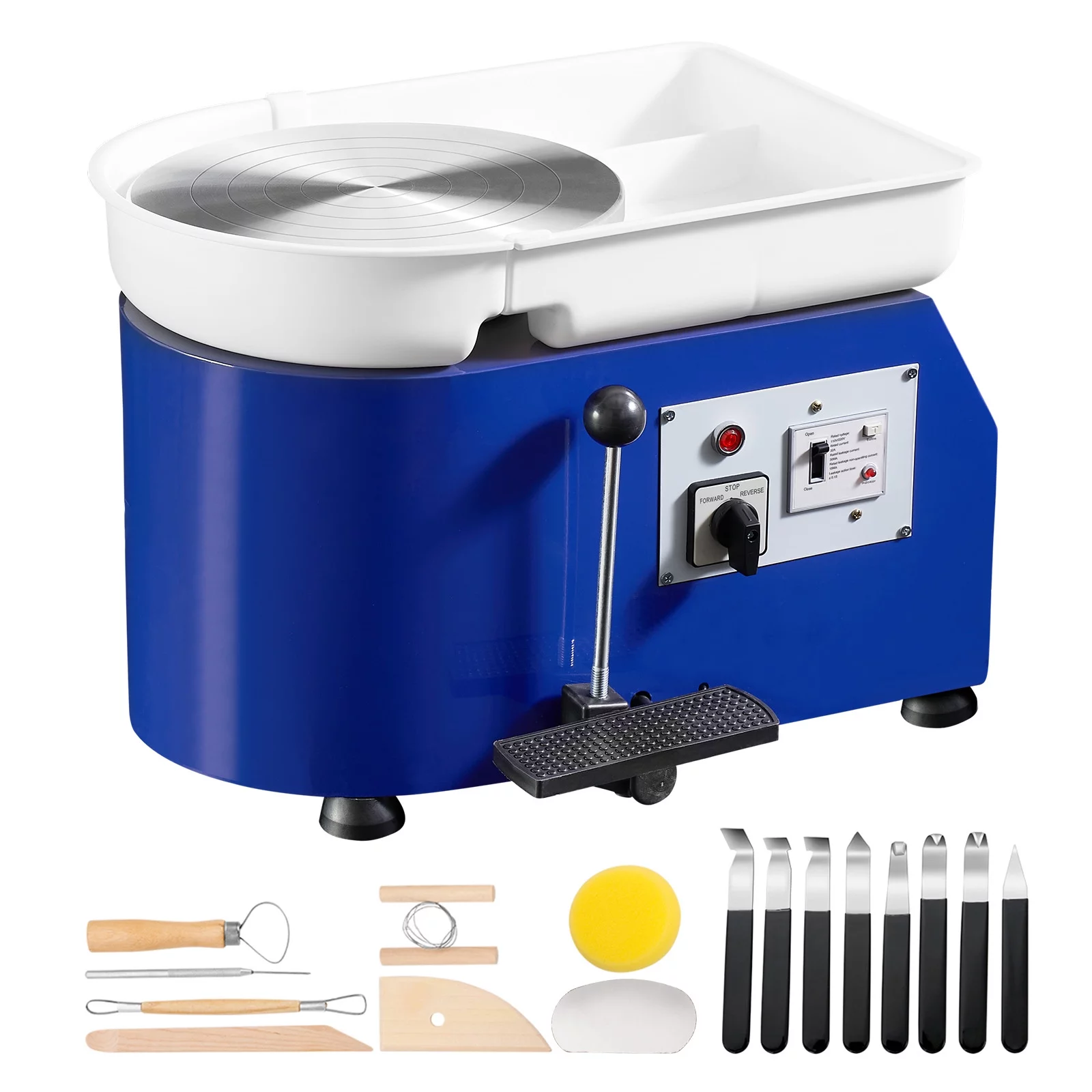 BENTISM Pottery Wheel, 11" Ceramic Wheel Forming Machine, Adjustable 60-300RPM Speed Handle and Foot Pedal Control