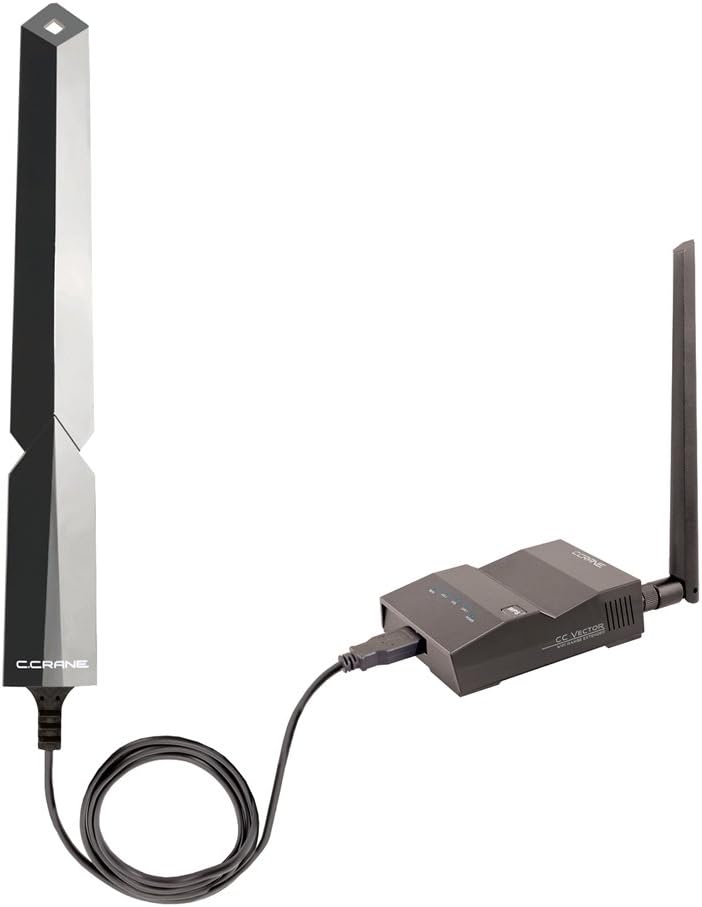 CC Vector Long Range WiFi Receiver System – Repeats to All WiFi Devices at a Distant Location. Boost Coverage to Garage, Garden, Upstairs, Back Rooms