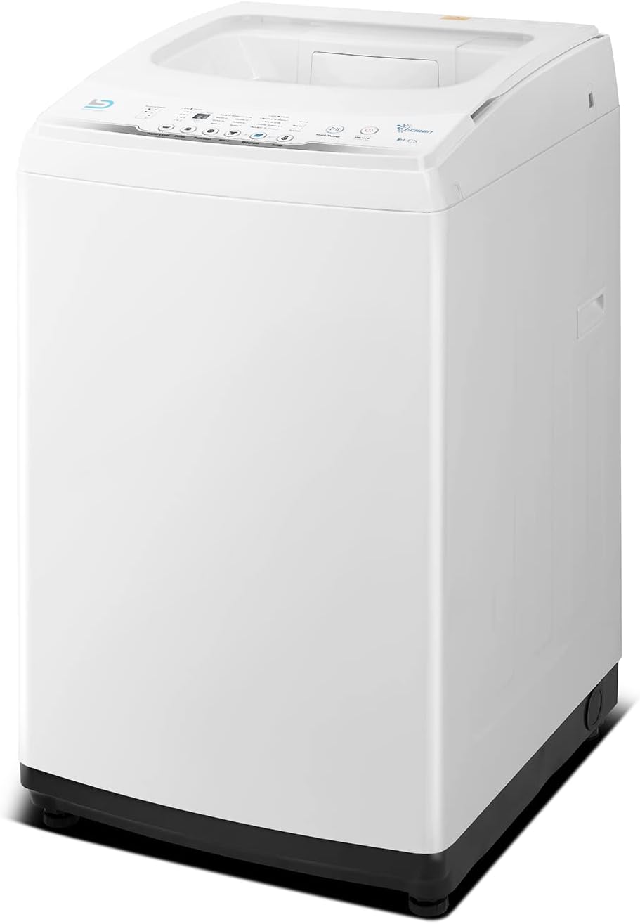 Smileader Portable Washing Machine, 2.0 Cu.Ft. Compact Washer with Fast Cleaning System, 8 Automatic Washing Programs, LED Display, for RV, Apartment