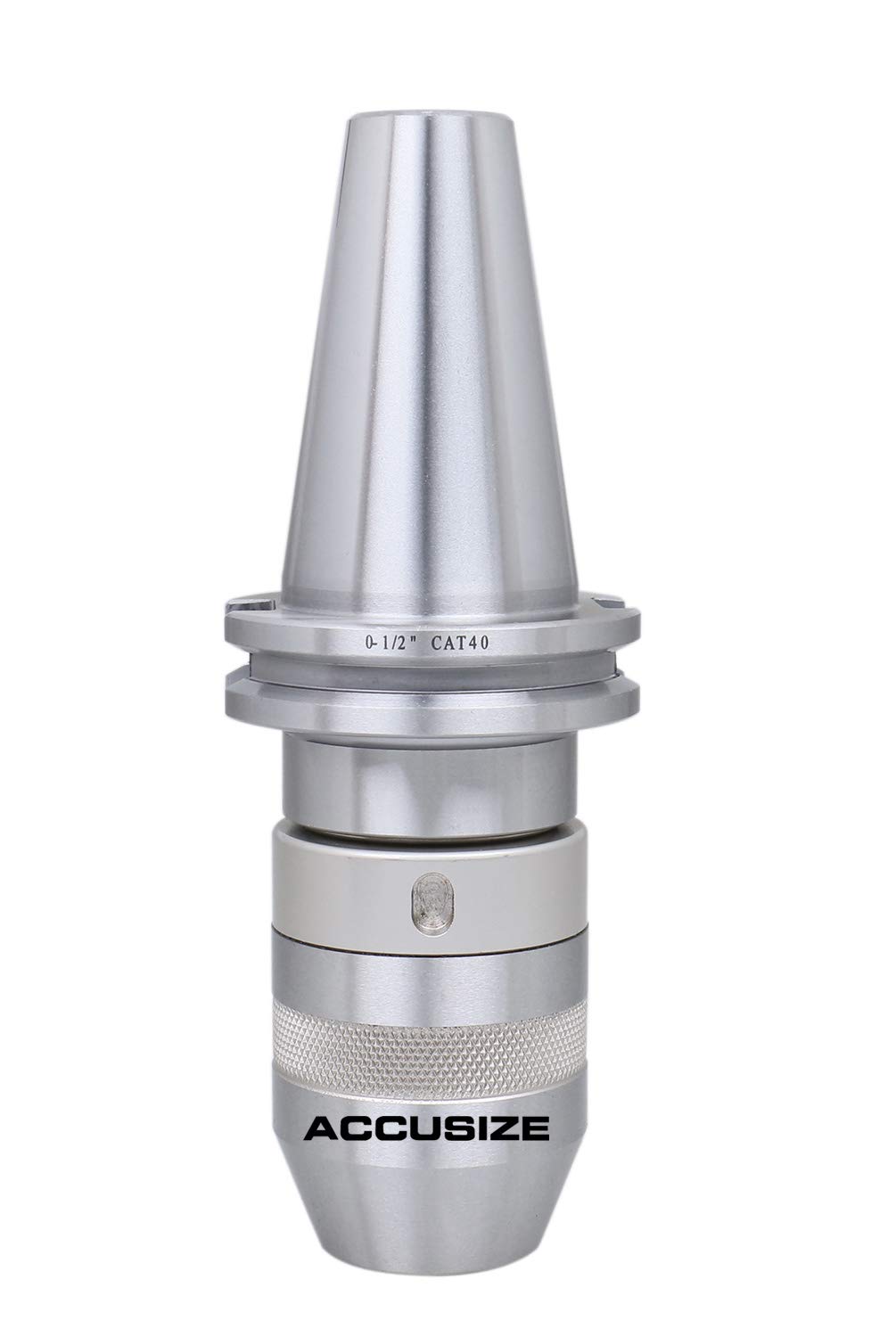 Accusize Industrial Tools 0-1/2'' Cat40 CNC Integral Keyless Drill Chuck, 0222-0890