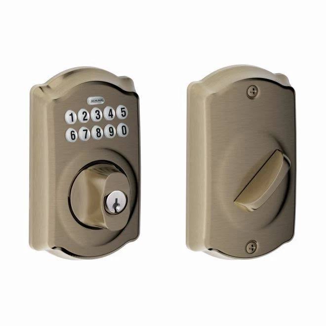 Schlage BE365 Cam 620 BE365 Camelot Electronic Keypad Deadbolt BE365CA