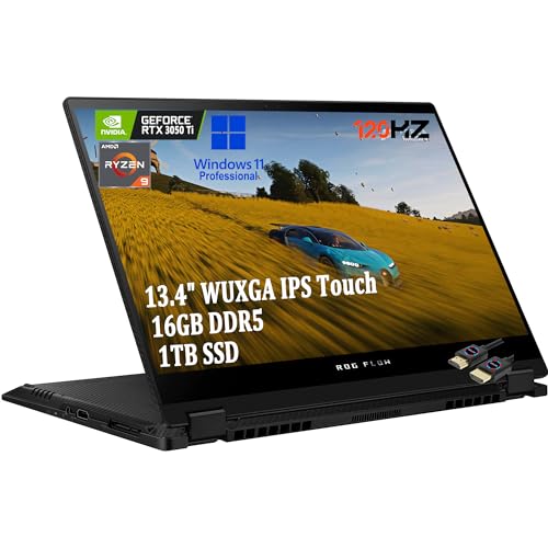 ASUS ROG Flow X13 Gaming 2-in-1 Laptop | 13.4"" WUXGA 120Hz 500nits IPS Touchscreen | AMD 8-Core Ryzen 9 6900HS | 16GB DDR5 1TB SSD | GeForce RTX