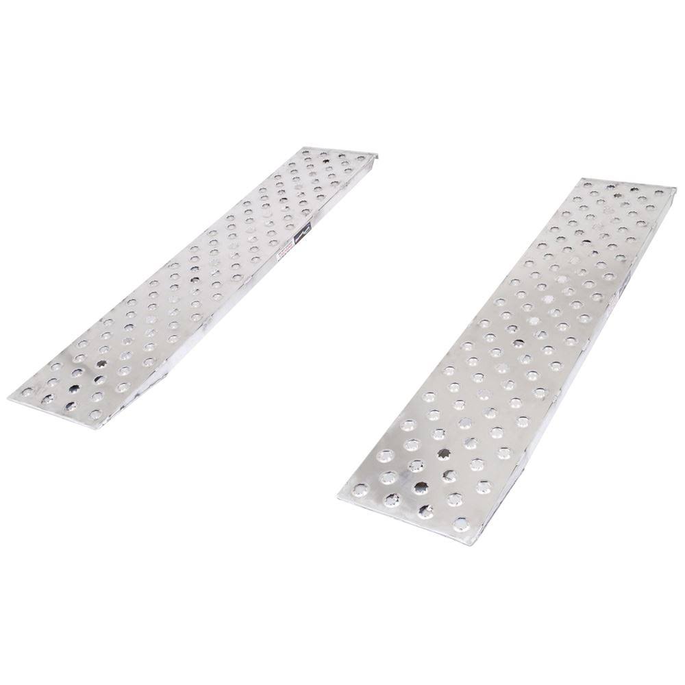 72 x 15 Aluminum 4,000 lb Car Trailer Ramps 12-15 Load Height Hook-End