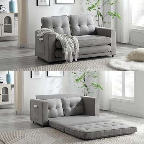Futon Loveseat Sofa Bed,Convertible Folding Futon Couch Breathable Small Couch