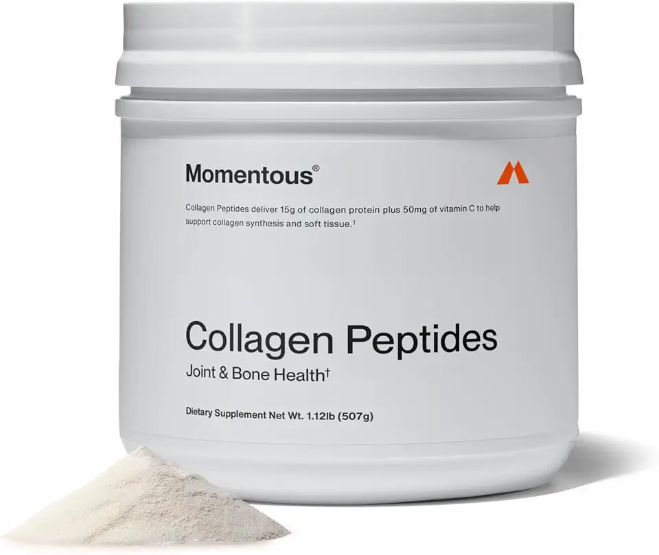 Momentous Grass Fed Collagen Peptides Powder - Collagen Protein Powder with Fortigel & Vitamin-C for Hair, Skin, Nails & Joint Health Support