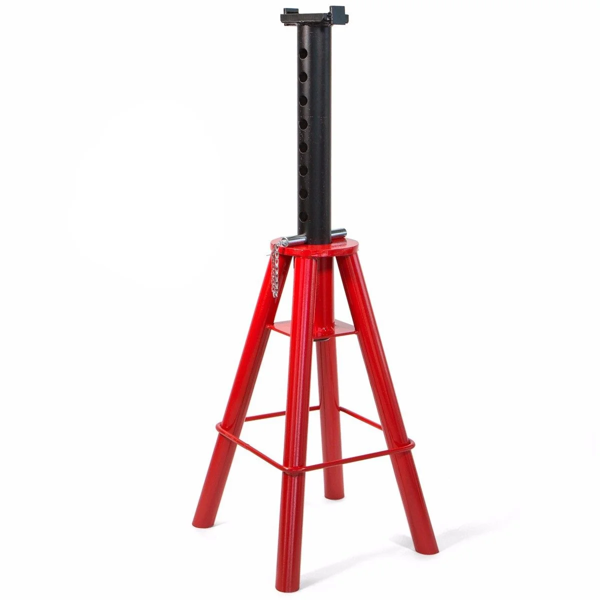 Stark 10-Ton Jack Stand Pin Type Stand (20,000 lb) Capacity 18-1/2" to 30" Adjustable Height, Red - Curated Treasures Market