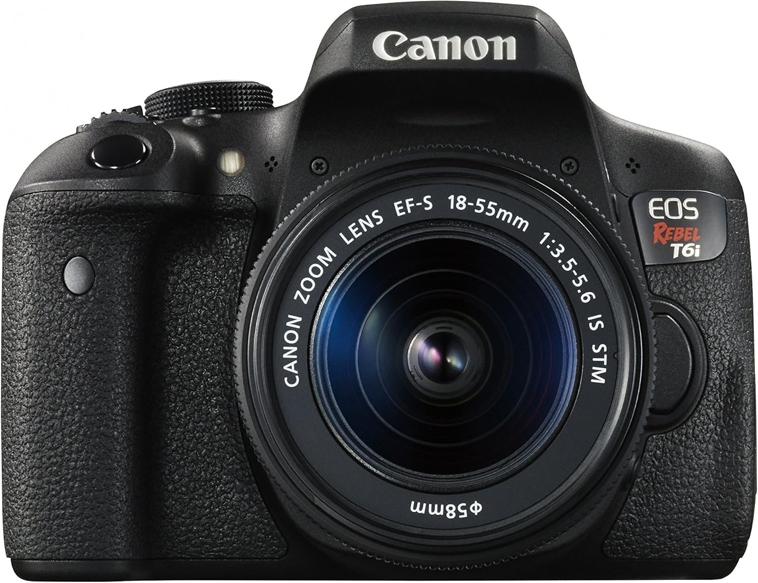 Canon EOS Rebel T6i Digital SLR with EF-S 18-55mm IS STM Lens - Wi-Fi Enabled (Renewed) With 2 Year Warranty